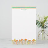 Floral Accented Design Briefpapier (Staand voorkant)