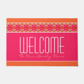 Floral Accented Designer Deurmat (Voorkant)