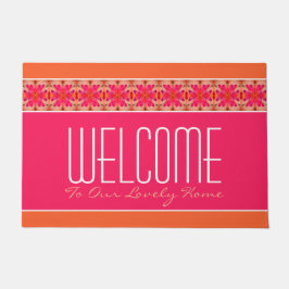 Floral Accented Designer Deurmat