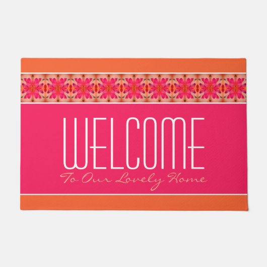 Floral Accented Designer Deurmat (Voorkant)