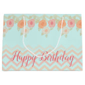 Floral Accented Patterned Groot Cadeauzakje