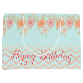 Floral Accented Patterned Groot Cadeauzakje