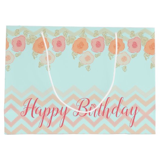 Floral Accented Patterned Groot Cadeauzakje