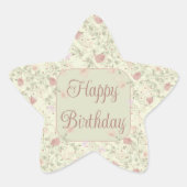 Floral Accented Sheet Ster Sticker (Voorkant)