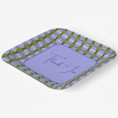  Floral Accented Square Papieren Bordje (Gebogen)