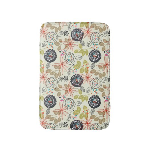 Floral achtergrond 2 badmat (Voorkant Verticaal)