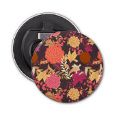 Floral achtergrond 2 button flesopener (Voorkant)