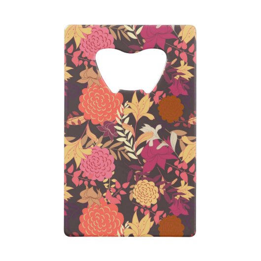 Floral achtergrond 2 creditkaart flessenopener (Voorkant)