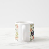 Floral achtergrond 2 espresso kop (Achterkant)