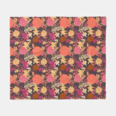 Floral achtergrond 2 fleece deken (Voorkant (Horizontaal))