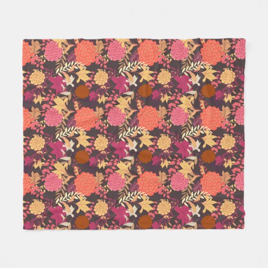 Floral achtergrond 2 fleece deken (Voorkant (Horizontaal))