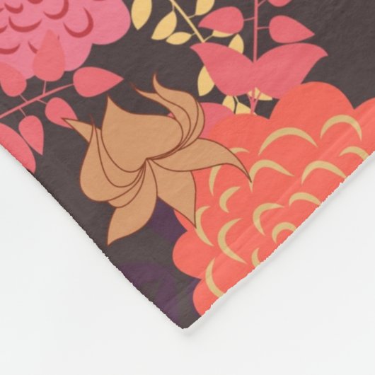 Floral achtergrond 2 fleece deken (Hoek)