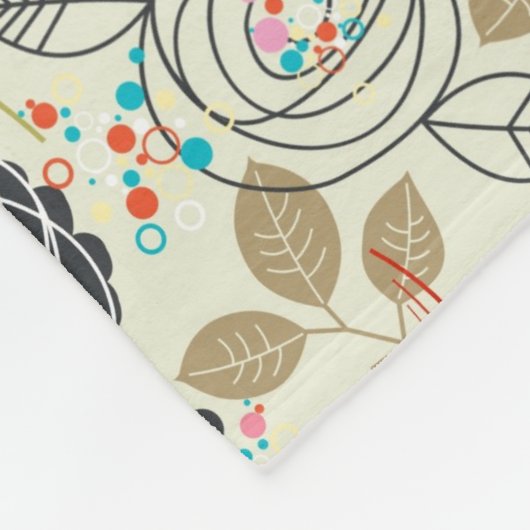 Floral achtergrond 2 fleece deken (Hoek)