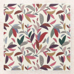 Floral achtergrond 2 glazen onderzetter