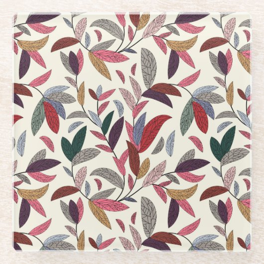 Floral achtergrond 2 glazen onderzetter (Voorkant)