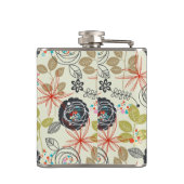 Floral achtergrond 2 heupfles (Achterkant)