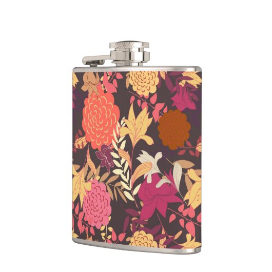 Floral achtergrond 2 heupfles (Links)