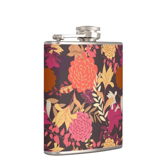 Floral achtergrond 2 heupfles (Rechts)