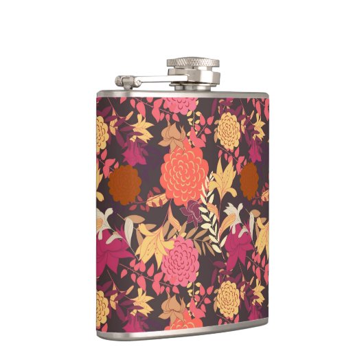 Floral achtergrond 2 heupfles (Rechts)