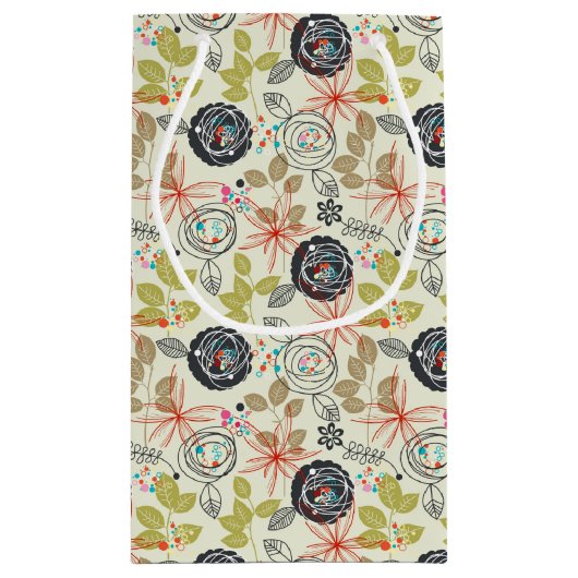 Floral achtergrond 2 klein cadeauzakje (Achterkant)