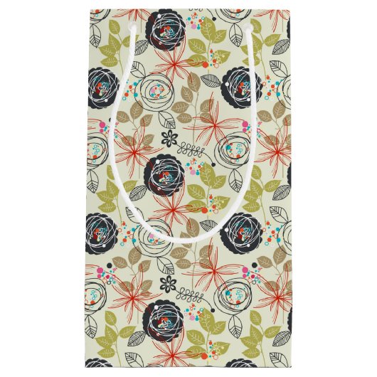 Floral achtergrond 2 klein cadeauzakje (Voorkant)