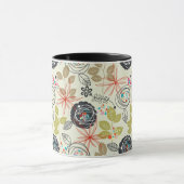 Floral achtergrond 2 mok (Midden)