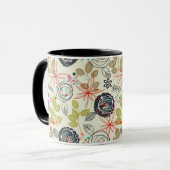 Floral achtergrond 2 mok (Voorkant links)