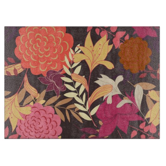 Floral achtergrond 2 snijplank (Voorkant)