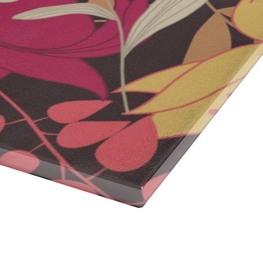 Floral achtergrond 2 snijplank (Hoek)