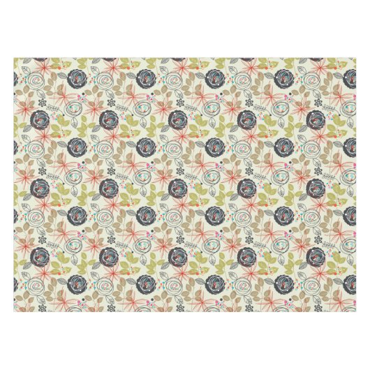 Floral achtergrond 2 tafelkleed (Voorkant (Horizontaal))