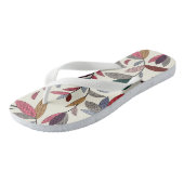 Floral achtergrond 2 teenslippers (Schuin)