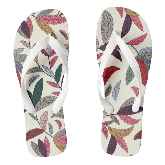 Floral achtergrond 2 teenslippers (Voetbed)
