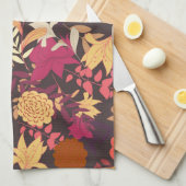 Floral achtergrond 2 theedoek (Quarter Fold)