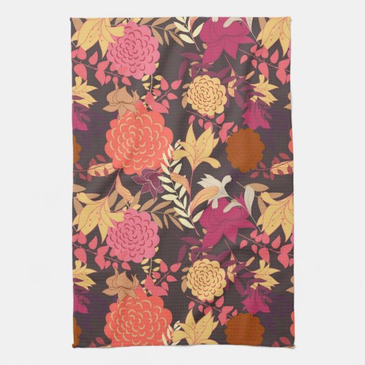 Floral achtergrond 2 theedoek (Verticaal)