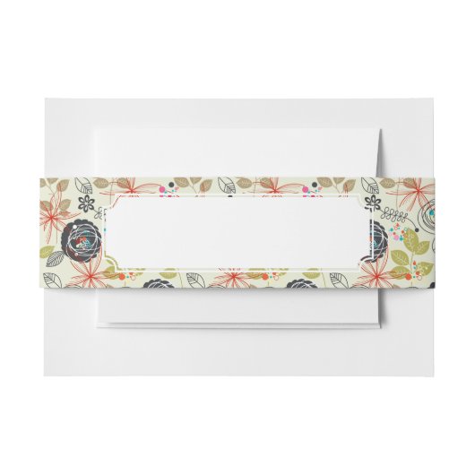 Floral achtergrond 2 uitnodigingen wikkel (Voorkant Voorbeeld)