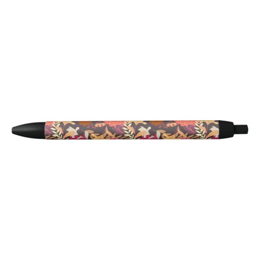 Floral achtergrond 2 zwarte inkt pen (Voorkant)