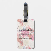 Floral achtergrond 3 bagagelabel (Achterkant verticaal)