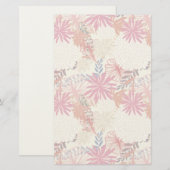 Floral achtergrond 3 briefpapier (Voorkant / Achterkant)