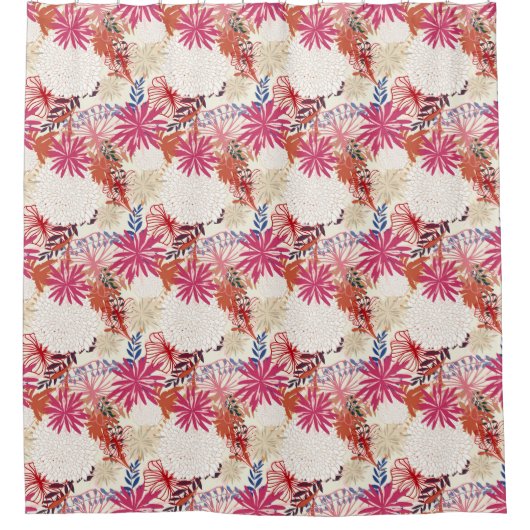 Floral achtergrond 3 douchegordijn (Voorkant)