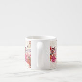 Floral achtergrond 3 espresso kop (Achterkant)