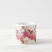 Floral achtergrond 3 espresso kop (Voorkant)