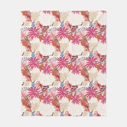 Floral achtergrond 3 fleece deken (Voorkant)