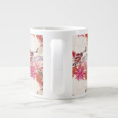 Floral achtergrond 3 grote koffiekop (Achterkant)