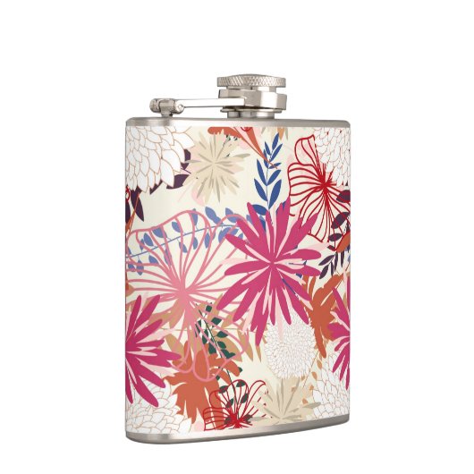 Floral achtergrond 3 heupfles (Rechts)