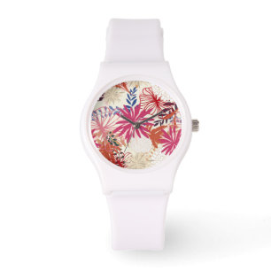 Floral achtergrond 3 horloge