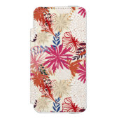 Floral achtergrond 3 incipio iPhone portemonnee hoesje (Voorkant Agenda)