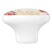 Floral achtergrond 3 keramische knop (Zijkant)