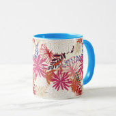 Floral achtergrond 3 mok (Voorkant rechts)