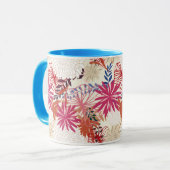 Floral achtergrond 3 mok (Voorkant links)