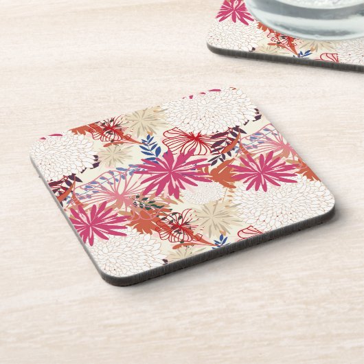 Floral achtergrond 3 onderzetter (Linkerzijde)